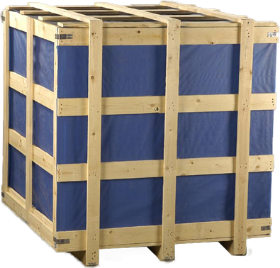 Batten Round Timber Crate